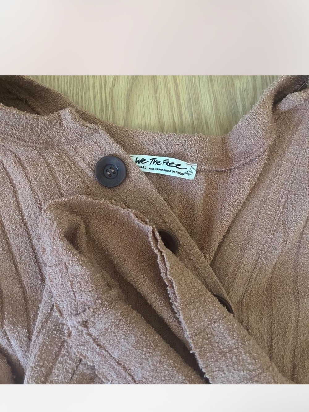 We The Free Textured Button-Front Long Sleeve Top — Mauve - Picture 3 of 3